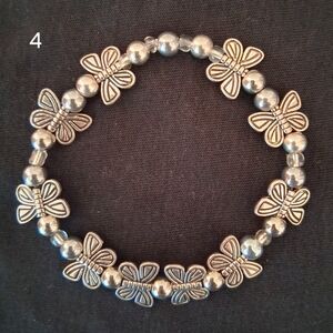 Silver Butterfly Charm Bracelet